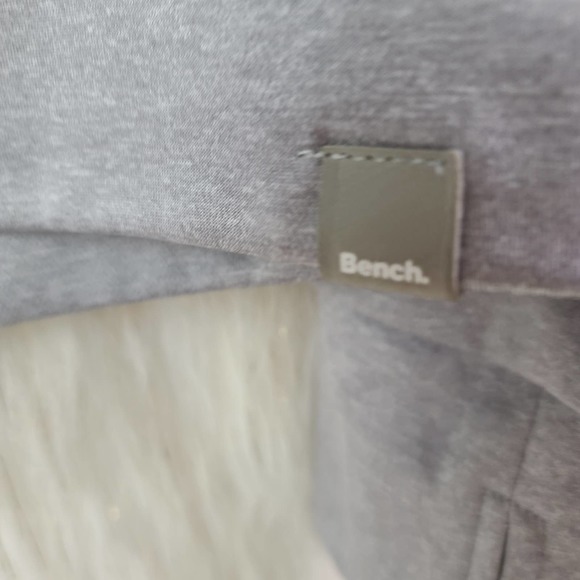 Bench Funnel Neck Logo Fleece Zip Up Jacket Black Purple Thumb Holes Large - Picture 7 of 8